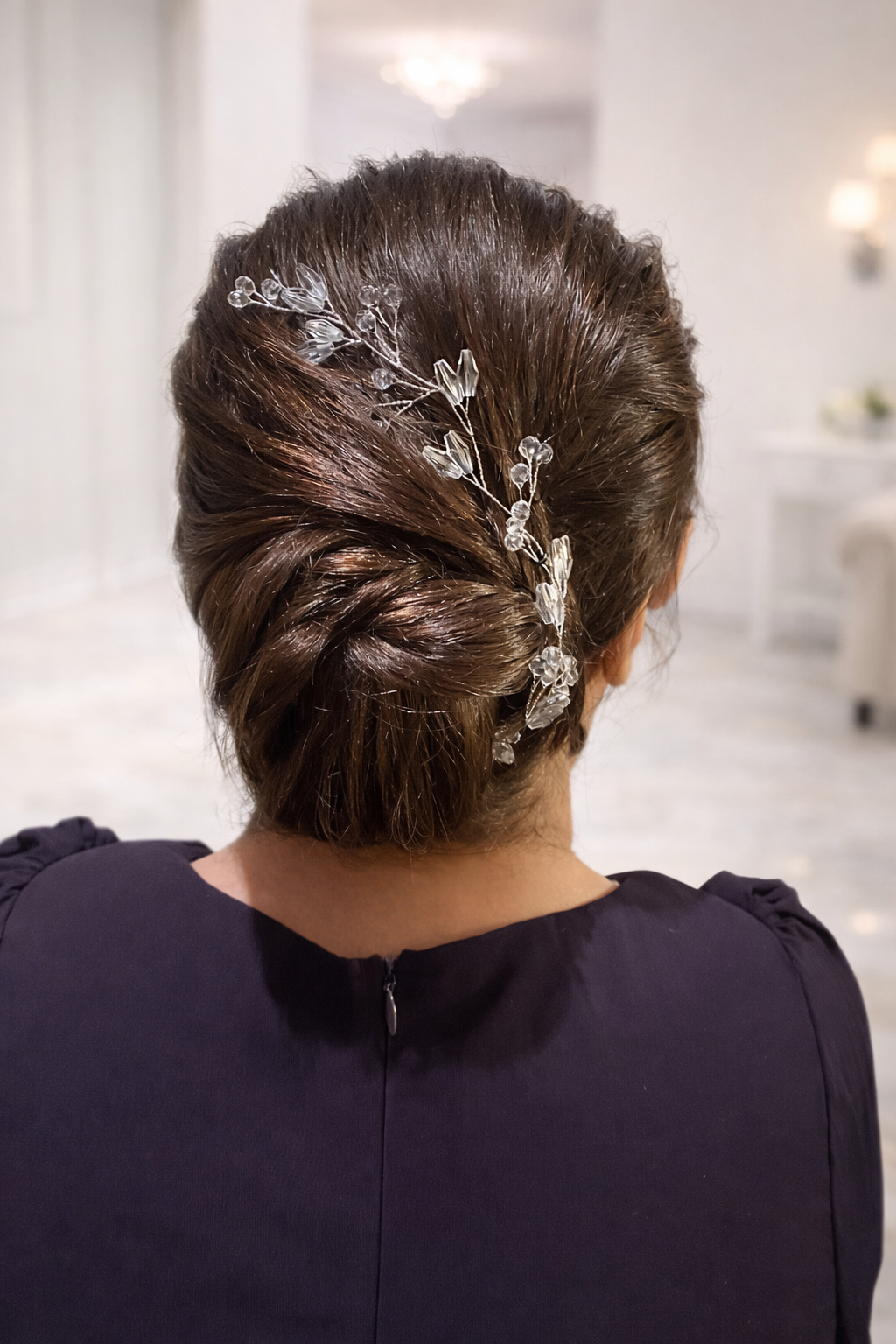 Twisted bridal updo hairstyle